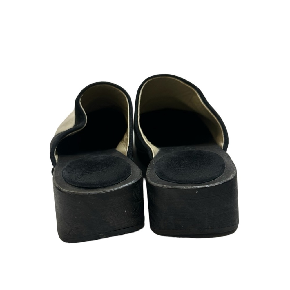 CHANEL Authentic Sports Line Sabot Sandals BeigexBlack COCO mark Women - Picture 8 of 16